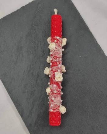 9  λαμπαδα κοκκινη λουλουδακια (1)